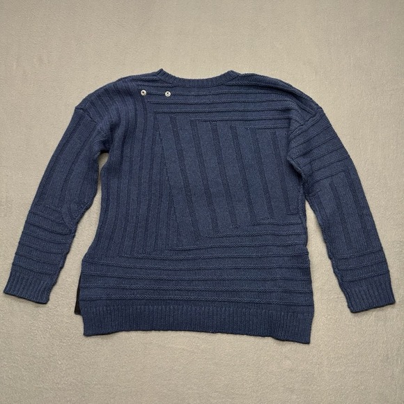 Zadig & Voltaire Women's Size S Alpaca Blend Crew Neck Sweater Blue Quiet Luxury - Picture 7 of 12